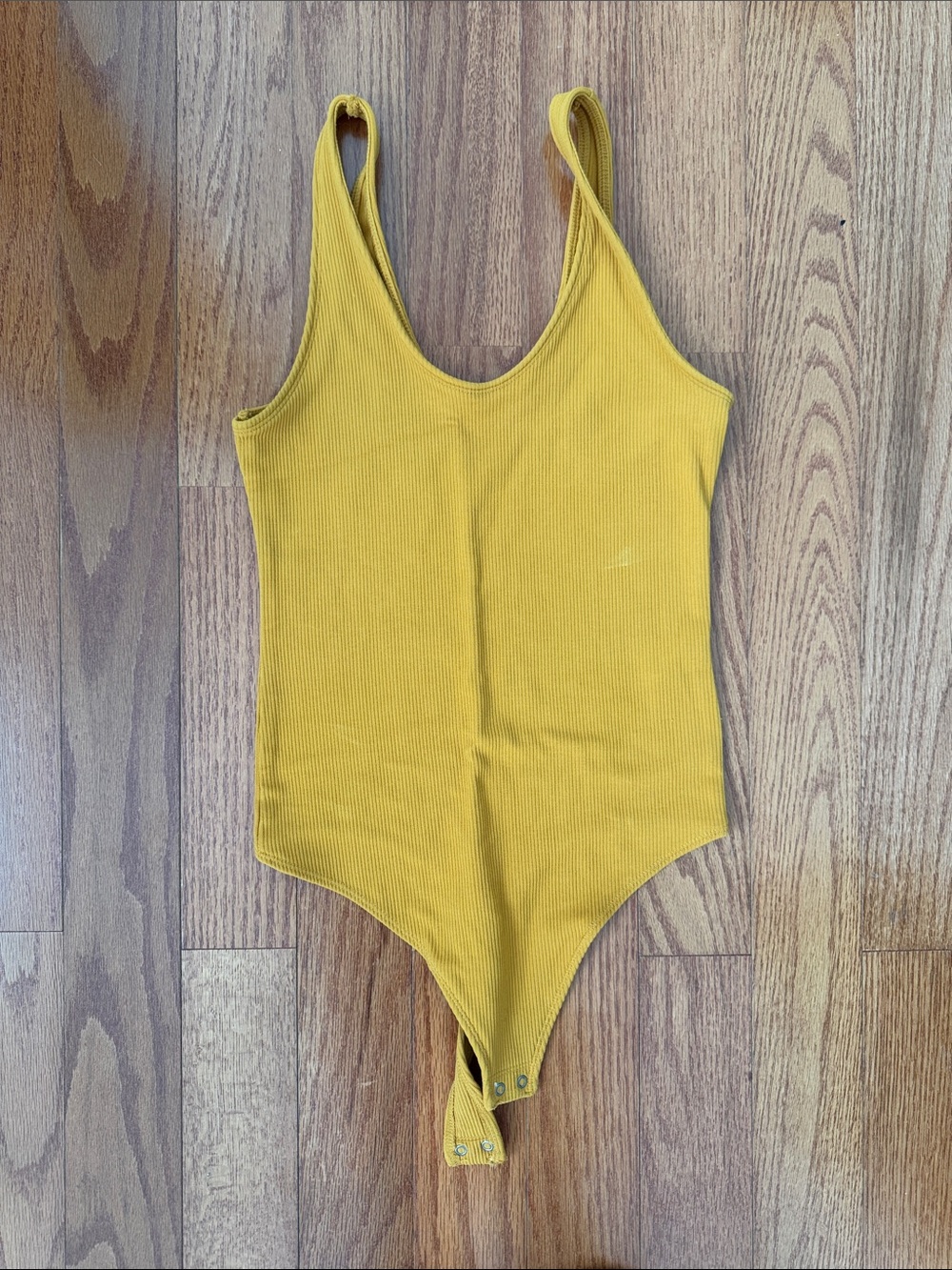 Women’s Abercrombie & Fitch Ribbed Mustard Bodysuit